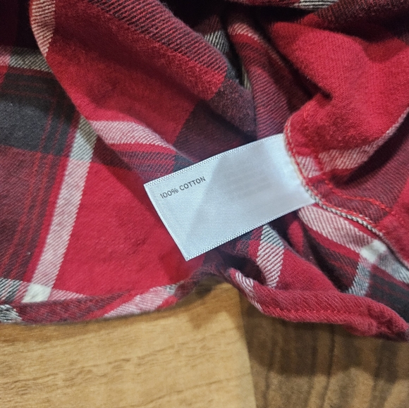 Duluth Trading Co Red Plaid Flannel Shirt L Tall Relaxed Fit - Picture 8 of 9